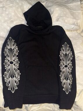 Chrome Hearts Black Cashmere Life Sentence Embroidery Hoodie BRAND NEW